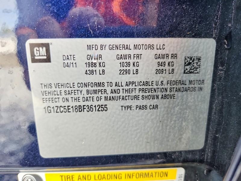 Aukcja sprzedaży 2011 Chevrolet Malibu, vin: 1G1ZC5E18BF361255, numer aukcji: 70663116