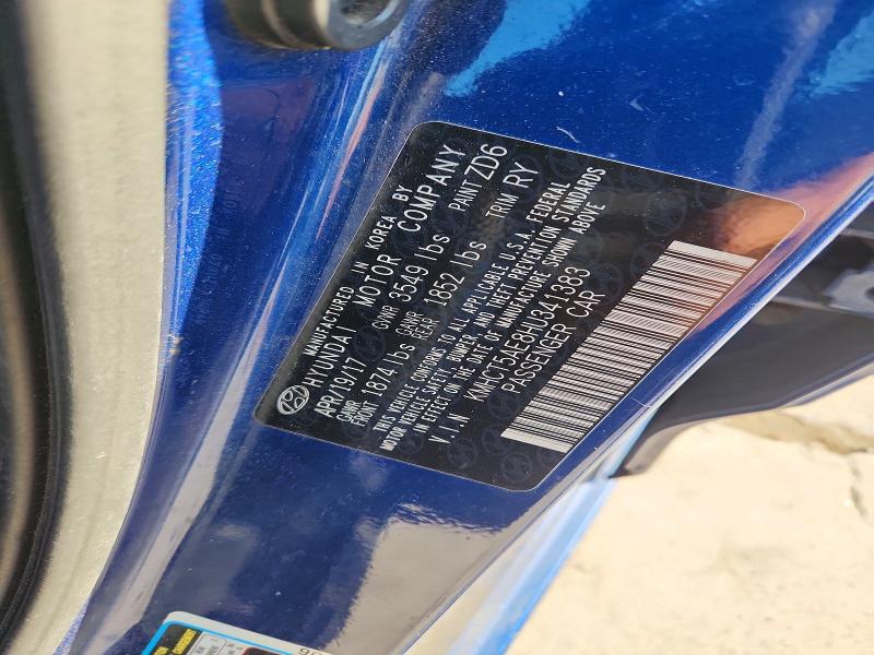 68772106 :رقم المزاد ، KMHCT5AE8HU341383 vin ، 2017 Hyundai Accent مزاد بيع