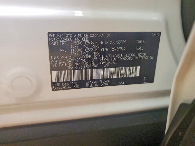 Продажа на аукционе авто 2020 Toyota Rav4, vin: JTMA1RFV3LD525429, номер лота: 67135076