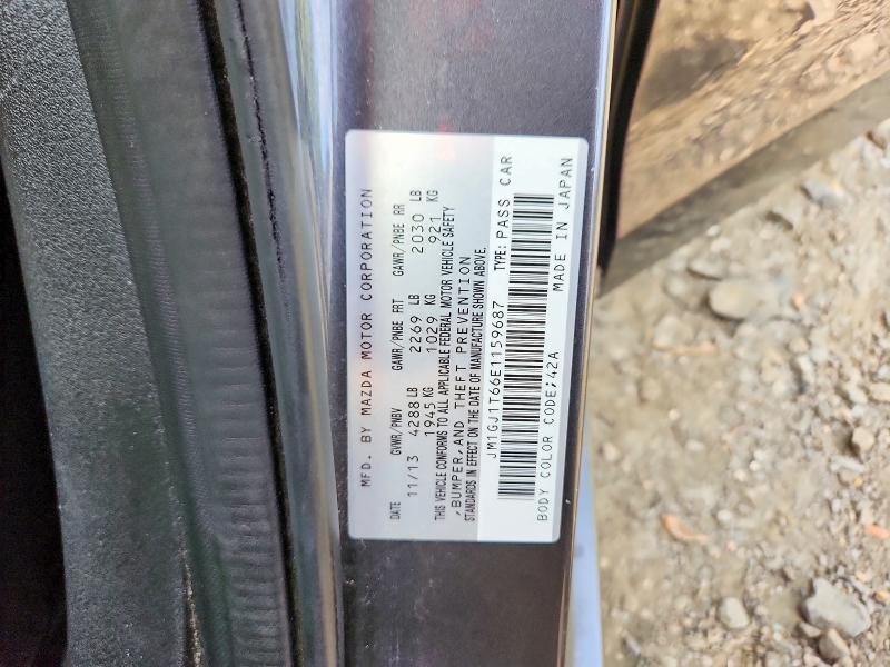 2014 Mazda 6 მანქანა იყიდება აუქციონზე, vin: JM1GJ1T66E1159687, აუქციონის ნომერი: 69316776