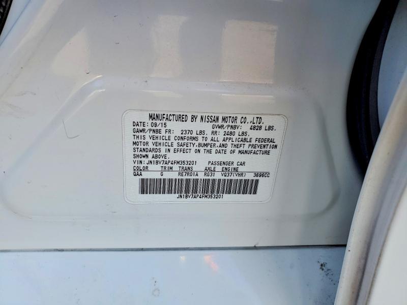Aukcja sprzedaży 2015 Infiniti Q50, vin: JN1BV7AP4FM353201, numer aukcji: 69438316