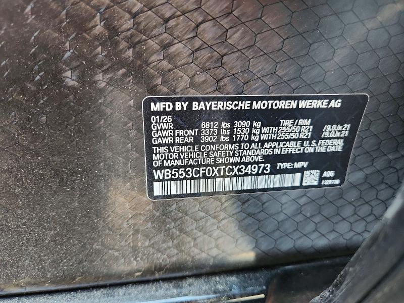 Aukcja sprzedaży 2026 Bmw Ix, vin: WB553CF0XTCX34973, numer aukcji: 69887506