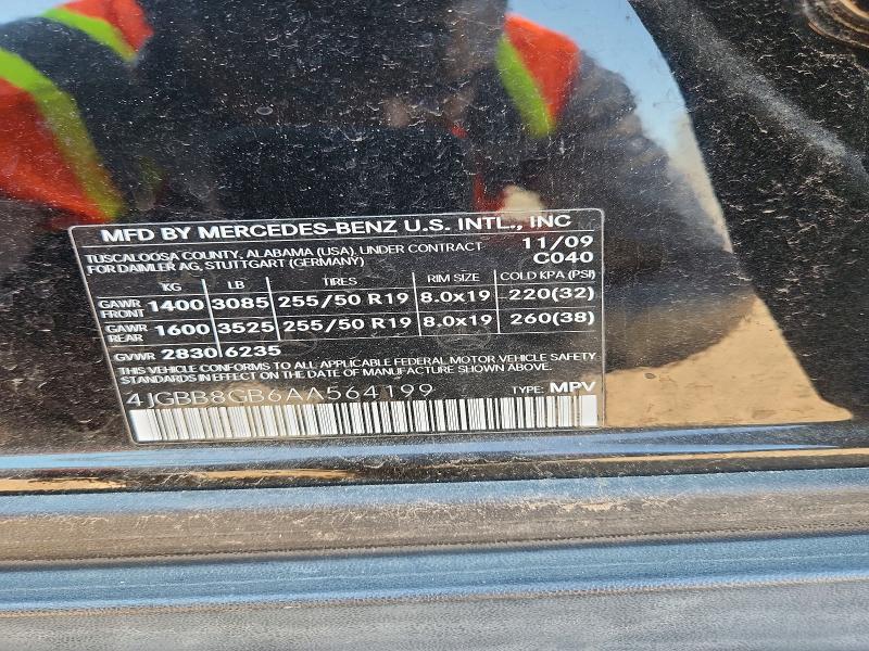2010 Mercedes-benz Ml მანქანა იყიდება აუქციონზე, vin: 4JGBB8GB6AA564199, აუქციონის ნომერი: 68098216