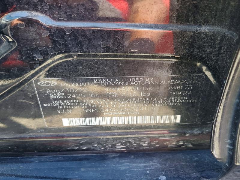 Aukcja sprzedaży 2013 Hyundai Sonata, vin: 5NPEB4AC5DH594125, numer aukcji: 68338756