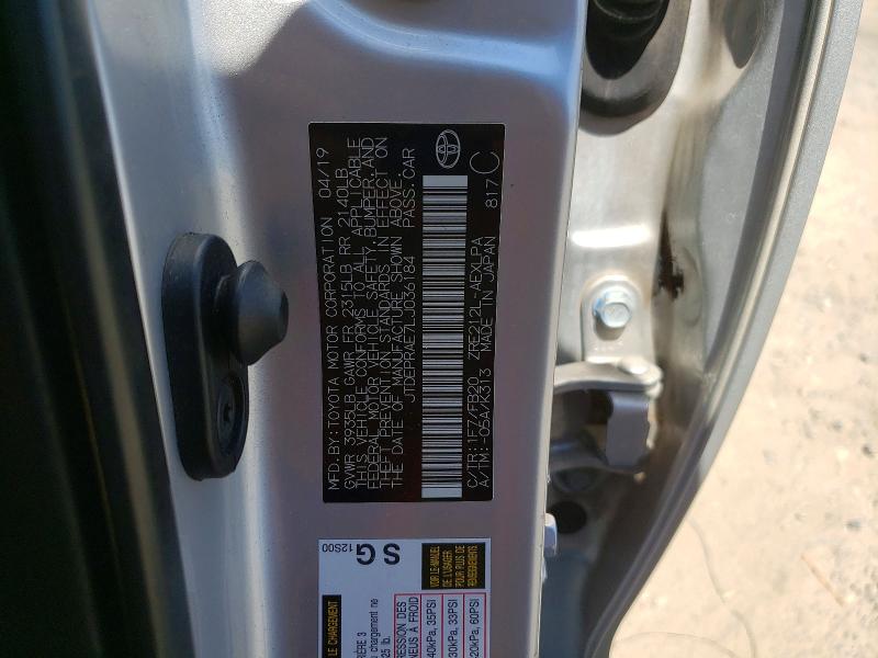 Aukcja sprzedaży 2020 Toyota Corolla, vin: JTDEPRAE7LJ036184, numer aukcji: 68393466