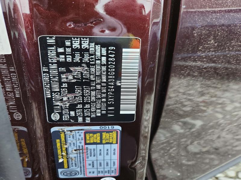 Продаж на аукціоні авто 2016 Kia Sorento, vin: 5XYPG4A38GG028479, номер лоту: 70703306
