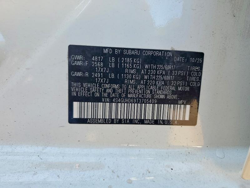 66944196 :رقم المزاد ، 4S4GUHD69T3705409 vin ، 2026 Subaru Crosstrek مزاد بيع
