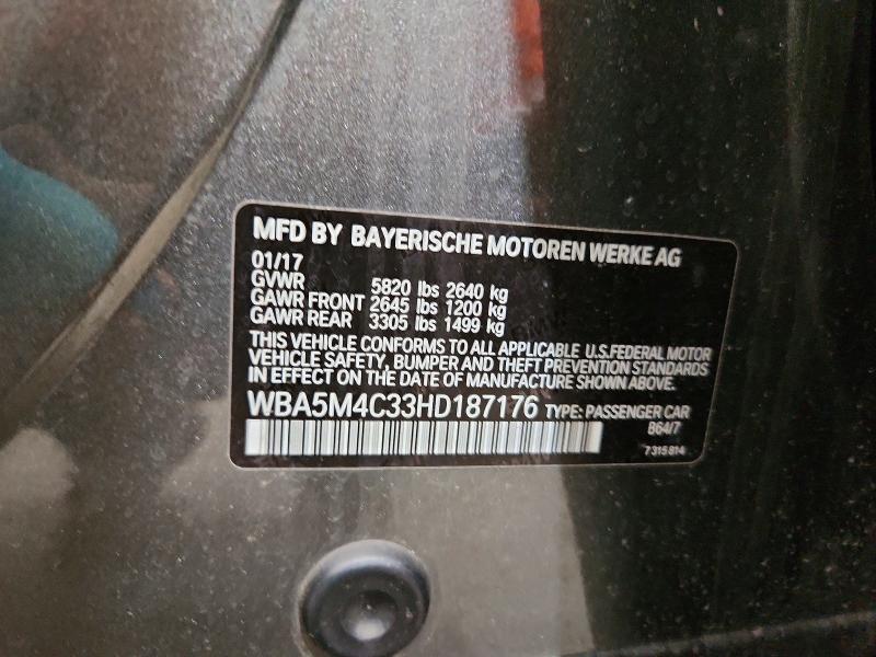 Aukcja sprzedaży 2017 Bmw 535, vin: WBA5M4C33HD187176, numer aukcji: 68740916
