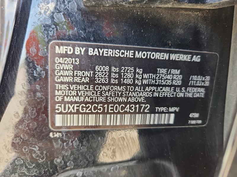 Aukcja sprzedaży 2014 Bmw X6, vin: 5UXFG2C51E0C43172, numer aukcji: 68834926