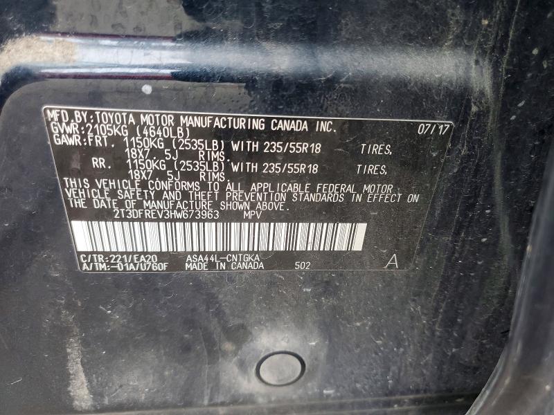 Продажа на аукционе авто 2017 Toyota Rav4, vin: 2T3DFREV3HW673963, номер лота: 67175746