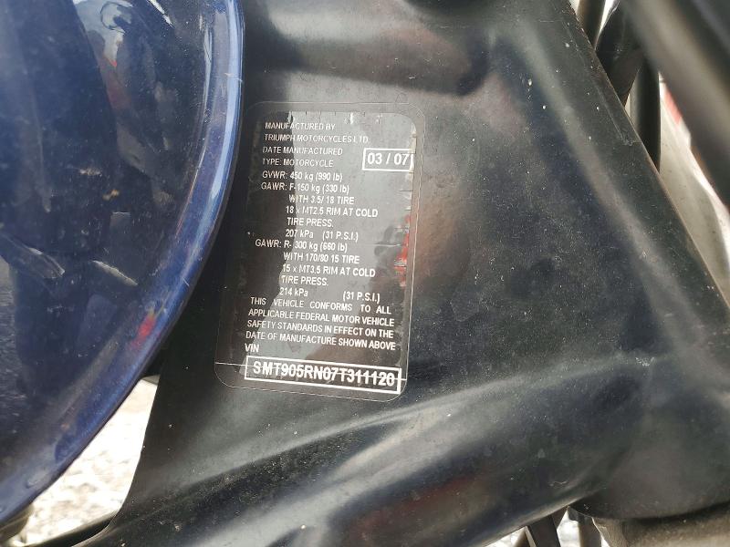 Aukcja sprzedaży 2007 Triumph Motorcycle America, vin: SMT905RN07T311120, numer aukcji: 69340556