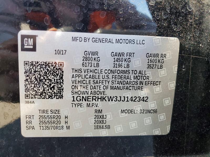 Продажа на аукционе авто 2018 Chevrolet Traverse, vin: 1GNERHKW3JJ142342, номер лота: 70113716