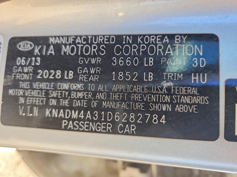 Aukcja sprzedaży 2013 Kia Rio, vin: KNADM4A31D6282784, numer aukcji: 69559366