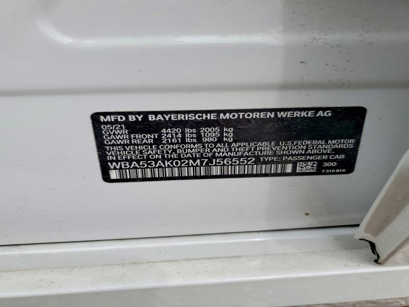 Aukcja sprzedaży 2021 Bmw 228i, vin: WBA53AK02M7J56552, numer aukcji: 67999406