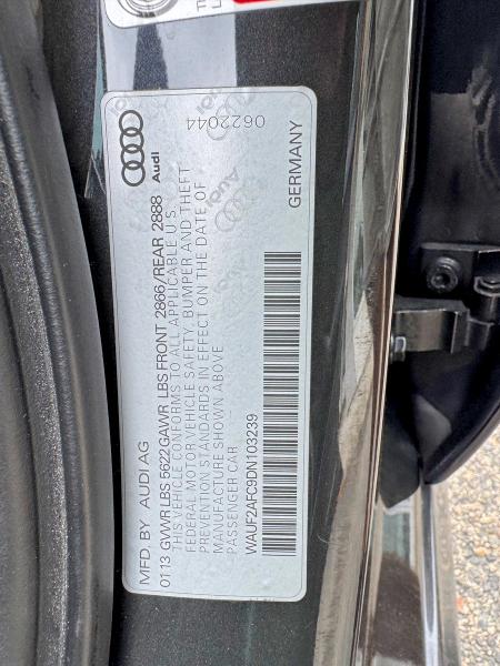 2013 Audi S6 მანქანა იყიდება აუქციონზე, vin: WAUF2AFC9DN103239, აუქციონის ნომერი: 67913236