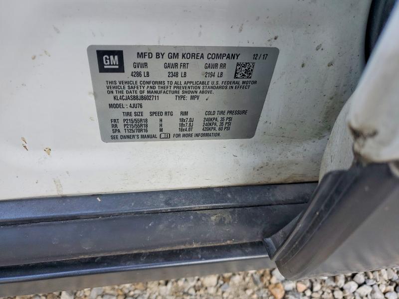 Aukcja sprzedaży 2018 Buick Encore, vin: KL4CJASB8JB602711, numer aukcji: 68716016
