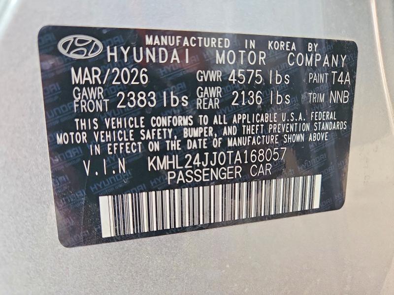 Aukcja sprzedaży 2026 Hyundai Sonata Hybrid, vin: KMHL24JJ0TA168057, numer aukcji: 70005156