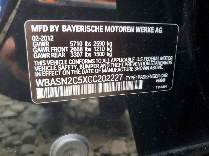 Aukcja sprzedaży 2012 Bmw 535, vin: WBASN2C5XCC202227, numer aukcji: 68534276