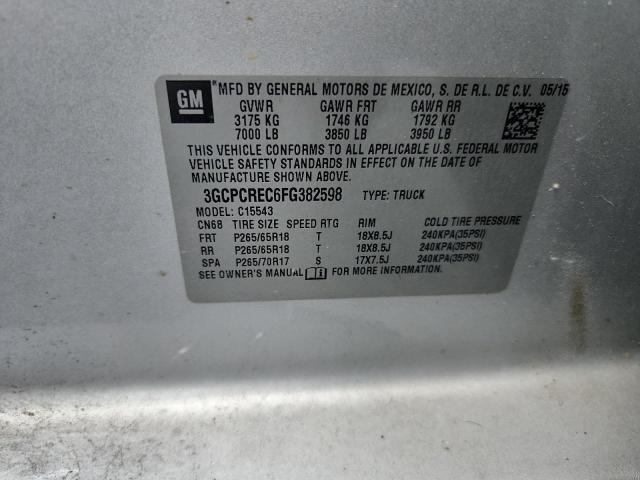 Продаж на аукціоні авто 2015 Chevrolet Silverado, vin: 3GCPCREC6FG382598, номер лоту: 66858076