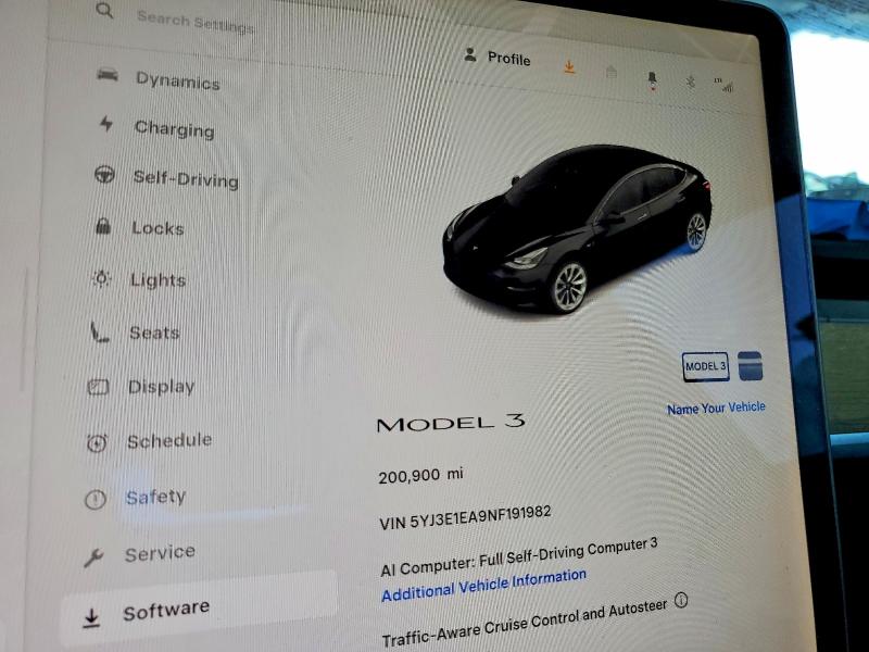 69724066 :رقم المزاد ، 5YJ3E1EA9NF191982 vin ، 2022 Tesla Model 3 مزاد بيع