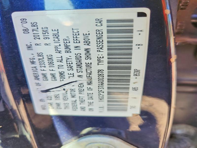 68972366 :رقم المزاد ، 1HGCP2F37AA002878 vin ، 2010 Honda Accord مزاد بيع