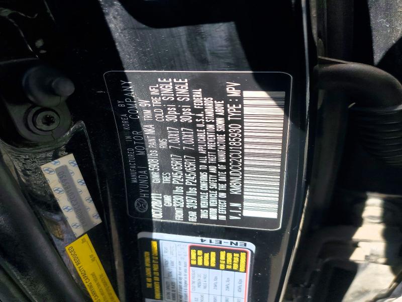 2012 Hyundai Veracruz მანქანა იყიდება აუქციონზე, vin: KM8NUDCC2CU185930, აუქციონის ნომერი: 70116996