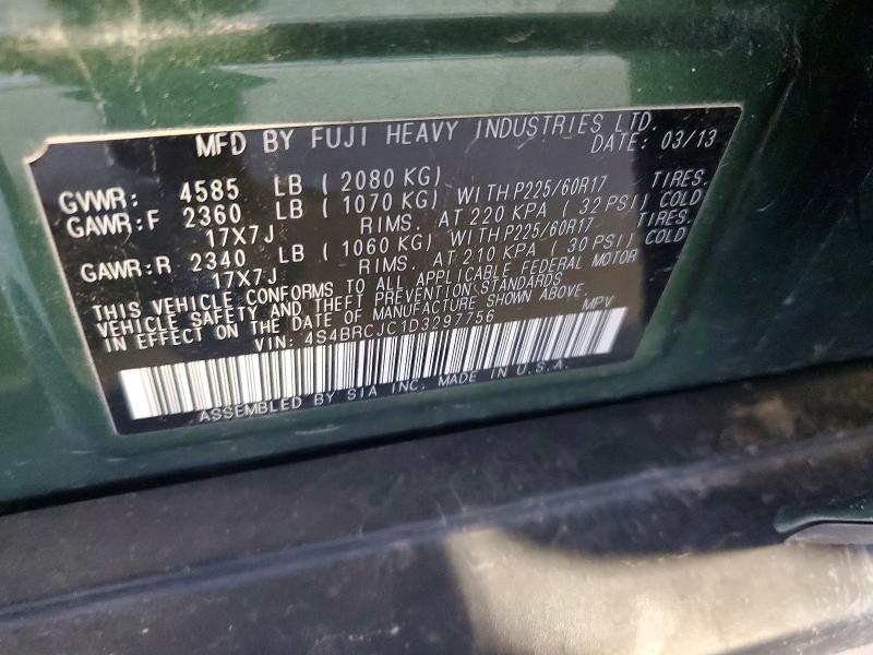 Продаж на аукціоні авто 2013 Subaru Outback, vin: 4S4BRCJC1D3297756, номер лоту: 68025956