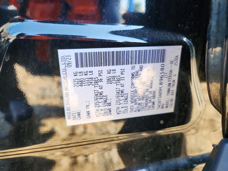 2023 Nissan Rogue მანქანა იყიდება აუქციონზე, vin: 5N1BT3AB9PC896580, აუქციონის ნომერი: 66903916