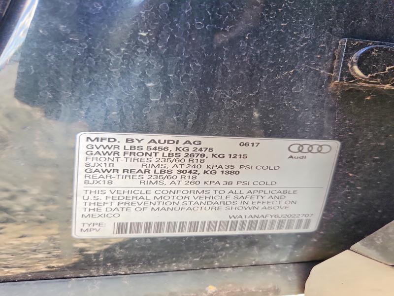 69432446 :رقم المزاد ، WA1ANAFY6J2022707 vin ، 2018 Audi Q5 مزاد بيع