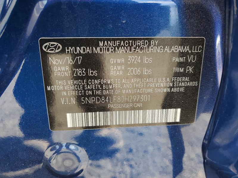 Продажа на аукционе авто 2018 Hyundai Elantra, vin: 5NPD84LF8JH297301, номер лота: 69945626