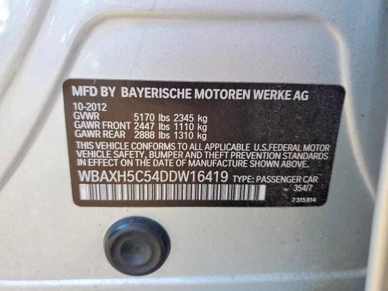 Продажа на аукционе авто 2013 Bmw 528, vin: WBAXH5C54DDW16419, номер лота: 68354716