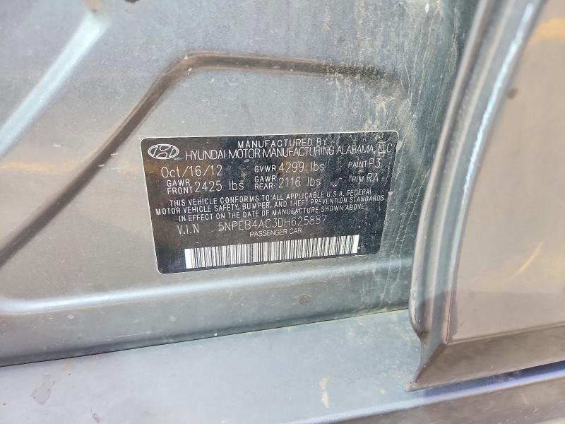 Продаж на аукціоні авто 2013 Hyundai Sonata, vin: 5NPEB4AC3DH625887, номер лоту: 69778746