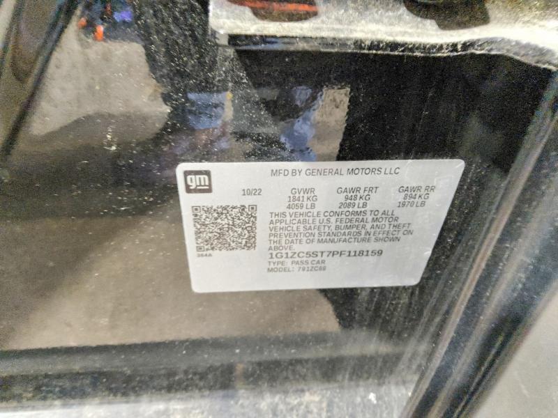 Aukcja sprzedaży 2023 Chevrolet Malibu, vin: 1G1ZC5ST7PF118159, numer aukcji: 70799676