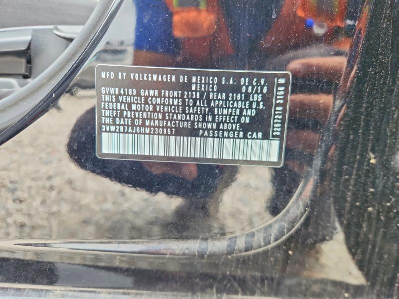 Aukcja sprzedaży 2017 Volkswagen Jetta, vin: 3VW2B7AJ6HM230957, numer aukcji: 69068296