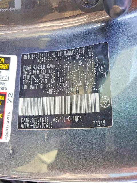 Продаж на аукціоні авто 2010 Toyota Camry, vin: 4T4BF3EK1AR033328, номер лоту: 67164926