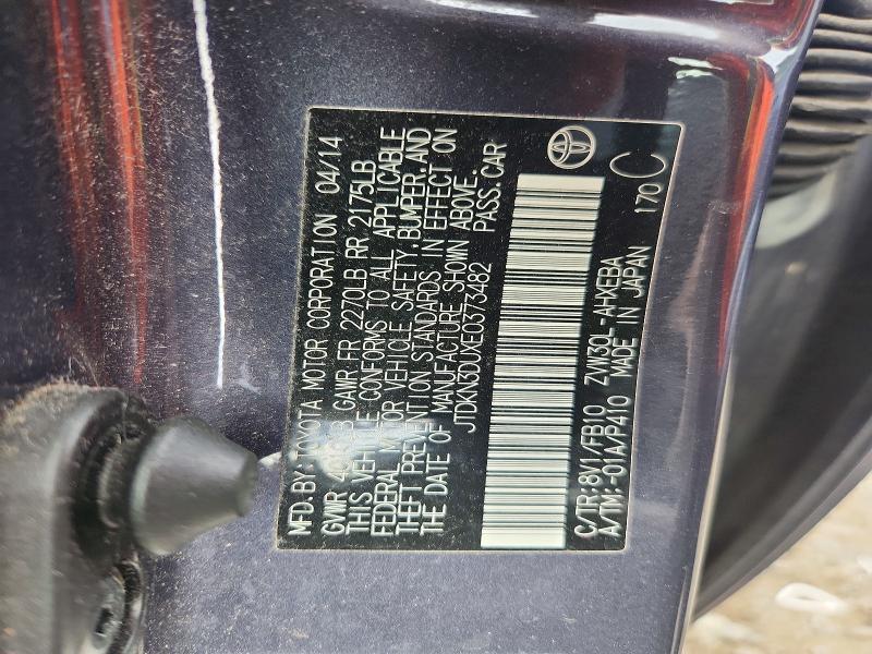 68092896 :رقم المزاد ، JTDKN3DUXE0373482 vin ، 2014 Toyota Prius مزاد بيع