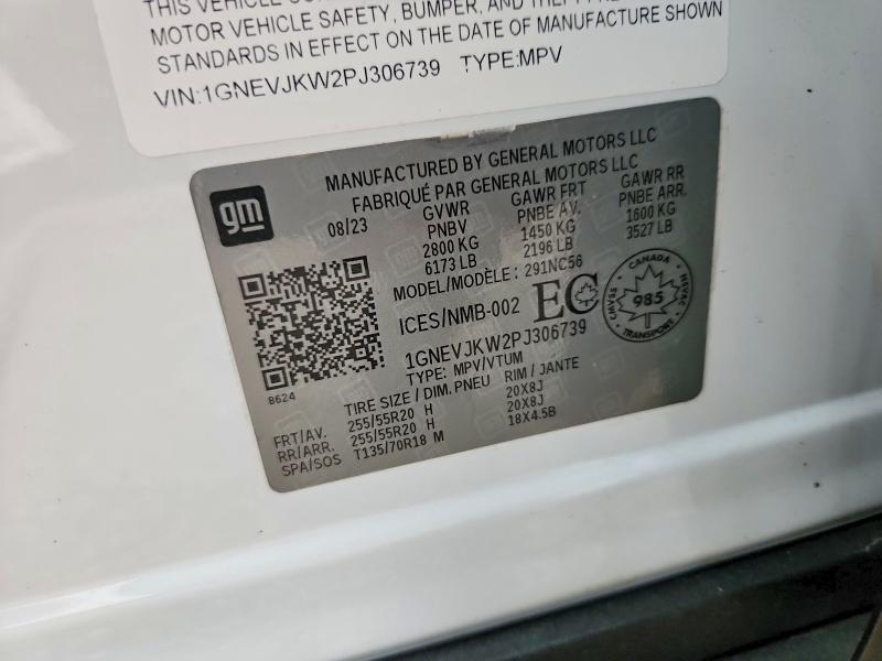 Продаж на аукціоні авто 2023 Chevrolet Traverse, vin: 1GNEVJKW2PJ306739, номер лоту: 68928136