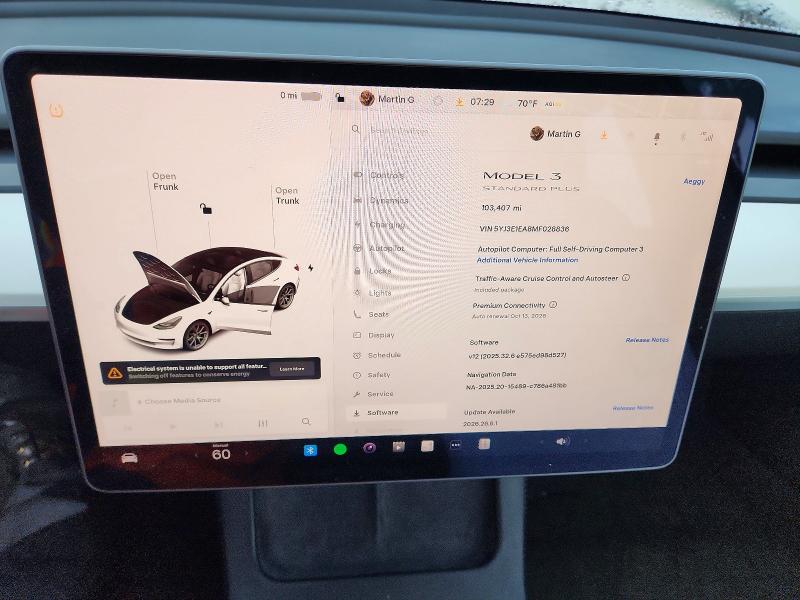 68578476 :رقم المزاد ، 5YJ3E1EA8MF028836 vin ، 2021 Tesla Model 3 مزاد بيع