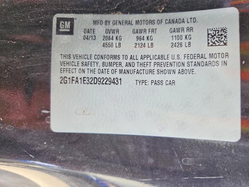 Продаж на аукціоні авто 2013 Chevrolet Camaro, vin: 2G1FA1E32D9229431, номер лоту: 68661566