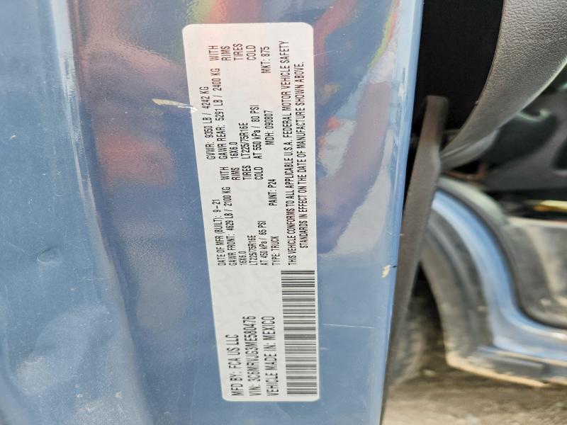 2021 Ram Promaster 3500 მანქანა იყიდება აუქციონზე, vin: 3C6MRVJG3ME580476, აუქციონის ნომერი: 69055996