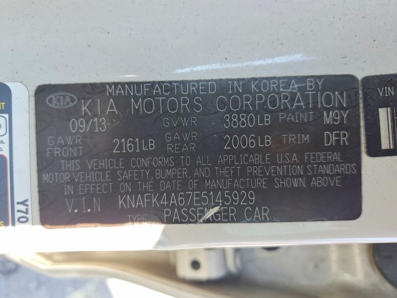 68025196 :رقم المزاد ، KNAFK4A67E5145929 vin ، 2014 Kia Forte مزاد بيع