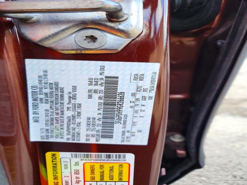 Aukcja sprzedaży 2016 Ford Fusion, vin: 3FA6P0H99GR266626, numer aukcji: 68171276