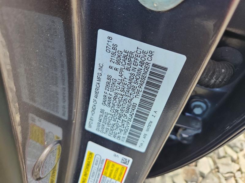 2018 Honda Accord მანქანა იყიდება აუქციონზე, vin: 1HGCV1F3XJA214383, აუქციონის ნომერი: 69074006