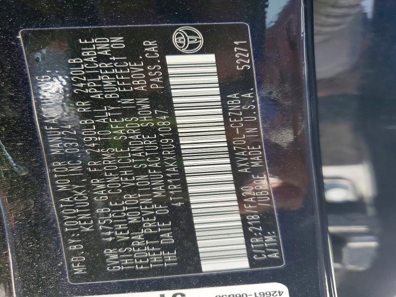 67604326 :رقم المزاد ، 4T1R11AKXRU910847 vin ، 2024 Toyota Camry مزاد بيع