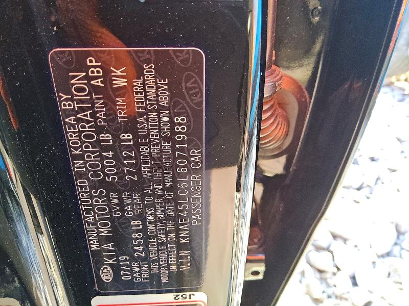 68686576 :رقم المزاد ، KNAE45LC6L6071988 vin ، 2020 Kia Stinger مزاد بيع