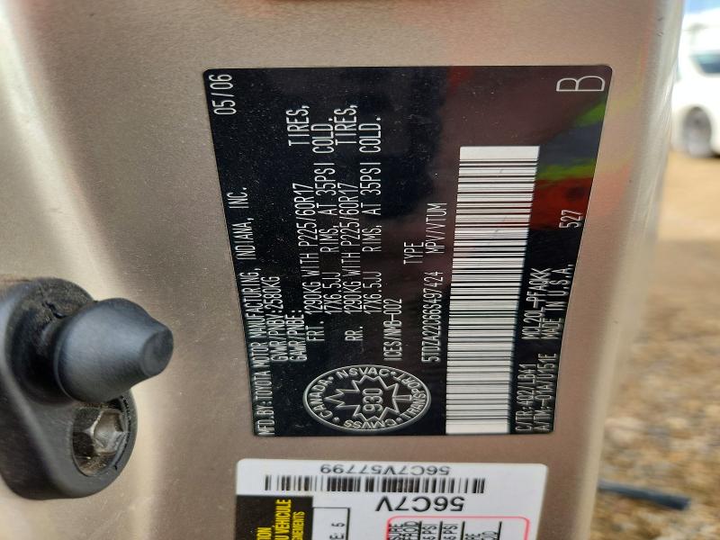 2006 Toyota Sienna მანქანა იყიდება აუქციონზე, vin: 5TDZA22C66S497424, აუქციონის ნომერი: 68058476