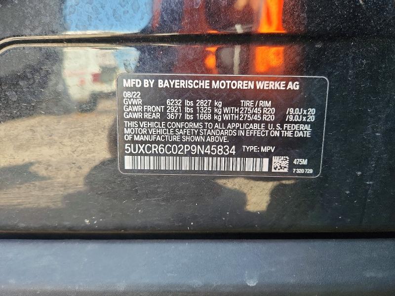 68732076 :رقم المزاد ، 5UXCR6C02P9N45834 vin ، 2023 Bmw X5 مزاد بيع