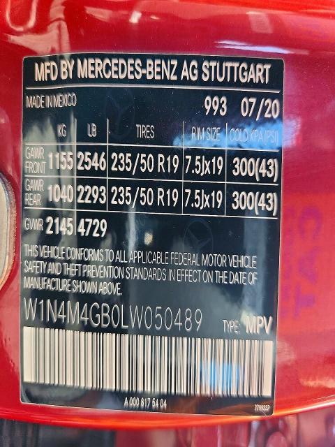 Продажа на аукционе авто 2020 Mercedes-benz Glb, vin: W1N4M4GB0LW050489, номер лота: 69309426