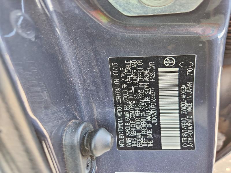 Продаж на аукціоні авто 2013 Toyota Prius, vin: JTDKN3DU9D1644377, номер лоту: 67245026