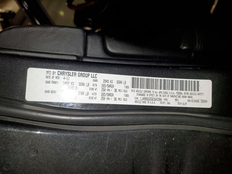 71102966 :رقم المزاد ، 1J4RR6GG5BC603380 vin ، 2011 Jeep Grand Cherokee مزاد بيع